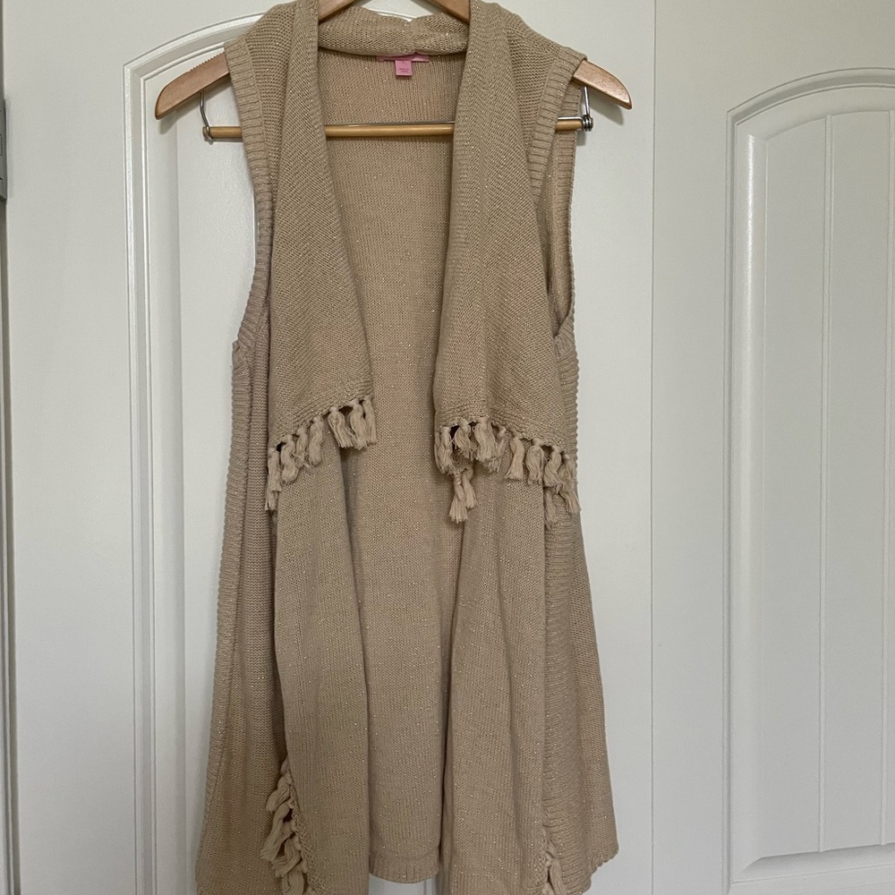 Lilly Pulitzer Tan Sleeveless Sweater Vest